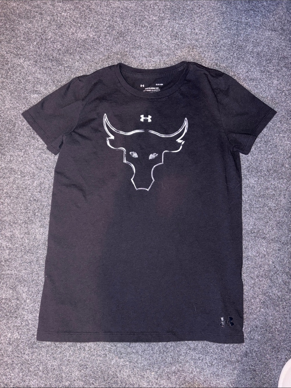 Under Armour Black Kids' Short-Sleeve Tee with Bull Graphic